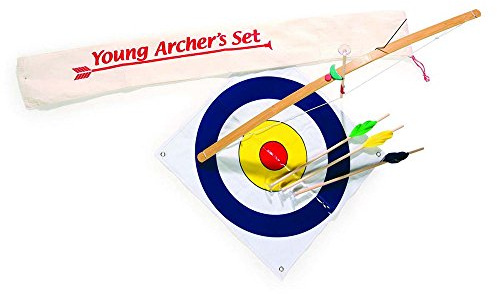 Childrens Kids Toy Wooden Bow And Arrow Set Summer Garden Archery Game