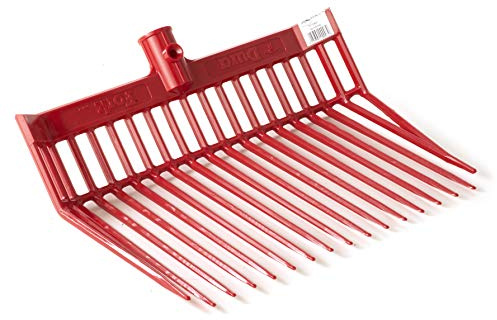 Little Giant® DuraFork Pitch Fork Replacement Head | Durable Polycarbonate Stable Fork Head with Angled Tines | Manure Fork | Made in USA (Pack of 1, Red)