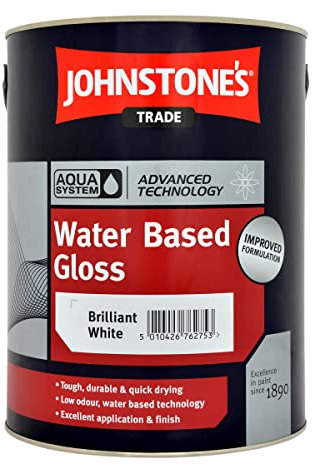 5LTR - JOHNSTONES TRADE AQUA GLOSS BRILLIANT WHITE