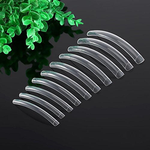 100Pcs Extra Lange Halbe Abdeckung Falsche Nagelkunst Design Salon Tips Maniküre Dekoration Werkzeug(Klar)