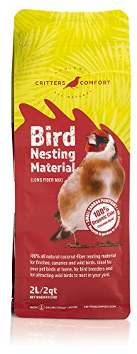 Critters Comfort Bird Nesting Material Natural Coconut Fiber - 2Quarts | 2Liters
