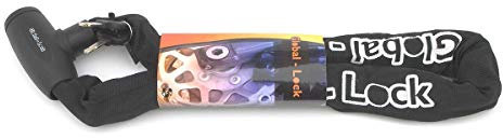 GLOBAL LOCK - Chaîne antivol de 1,5 m avec cadenas et 2 clés | Maillons en acier cémenté de 8 mm | Haute sécurité pour vélos, motos, scooters ou clôtures | Résistant aux coupures et aux outils