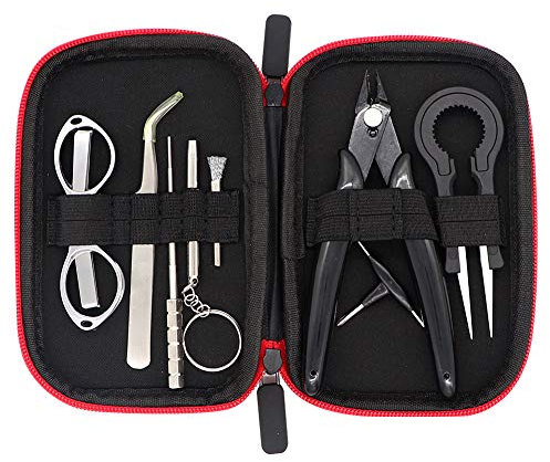 DIY Tool Kit Spulenwickel-Set, Keramikpinzette, Spulenset, Drahtschneider, Klappschere, Spulenbürste, Schraubendreher mit Tragetasche