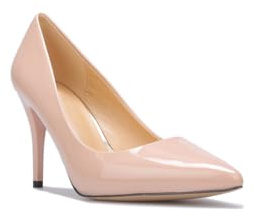 La Modeuse - Lack Pumps med en stilettklack, Beige färg, 39 EU