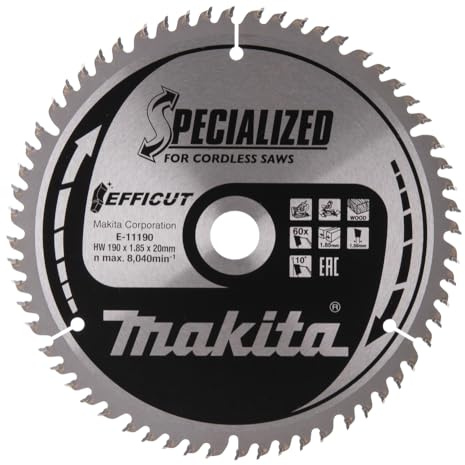 Makita E-11190 TCT Efficut Saw Blade 190x20x60T