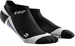 CEP - THE RUN COMPRESSION SOCKS NO SHOW for women | Extra short running socks in black with compression | Regenerating compression socks for women | Size IV | L
