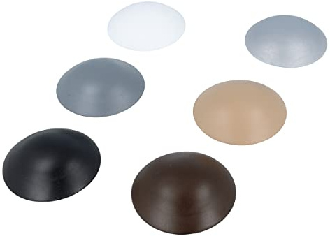 MS Beschläge Butoir de porte autocollant en plastique - Butée de porte - Butée murale - Diamètre : 60 mm - Beige