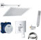 vanvilla Duschsystem mit Unterputz Duscharmatur von Grohe Eurocube Einhandmischer und vanvilla Regendusche mit Armatur, Duschkopf eckig, Dusch-SET G01 poliert V2