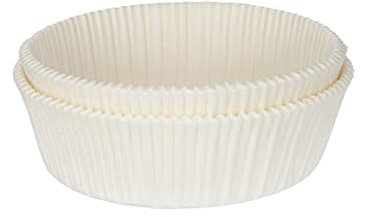 Doric 7 Cake Tin Liners, 50 Pack, Non-Stick Siliconised Greaseproof Paper for Baking Cakes, Pies, Tarts, Round Air Fryer Liner, Made in The UK, White