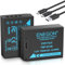 ENEGON NP-W126/W126S USB-C Direct Charge Replacement Batteries 1500mAh (2-Pack) with 2-in-1 USB-C Charging Cable for Fuji Fujifilm FinePix X100F X100V X100VI HS30EXR HS35EXR HS50EXR