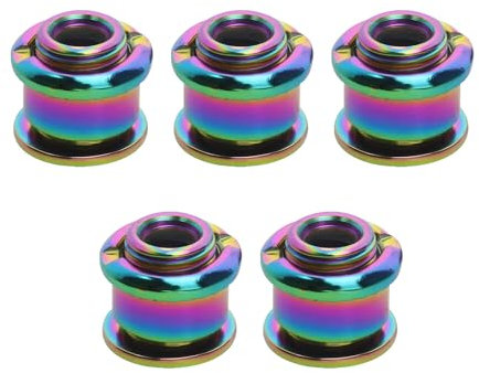 Be In Your Mind 5 Pezzi M8 Kit Bulloni Per Corona Singola Bici Bulloni E Dadi Per Ruota Dentata In Acciaio Viti Per Disco Ciclismo Per Bici Da Strada Mountain Bike BMX MTB Multicolore