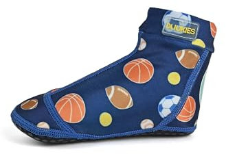 Duukies Jungen Badesocken Sportsballs Strandsocken Basketball Fussball Ballsport Motiv, Farbe:Blue, Socken:36-37
