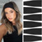 Tumurup Stirnband Damen Sport Haarband Schwarz 95% Baumwolle, 6 Stück – Elastische Schweißband Dünn Haarbänder für Yoga, Fitness, Laufen & Kosmetik – Unisex Headband für Damen & Herren