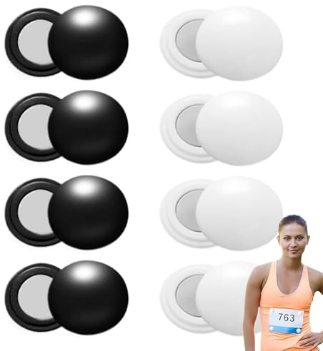 Imanes para Dorsales De | 8 Pares De Sujetadores Magnéticos | Imanes Antideslizantes para Deportes De Competición Entrenamiento Running Ciclismo