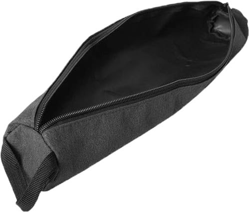 Generisch Bolsa de almacenamiento para tiendas de campaña al aire libre, piquetas, bolsa de almacenamiento, martillo, cremallera, color negro, 35,5 x 8 cm
