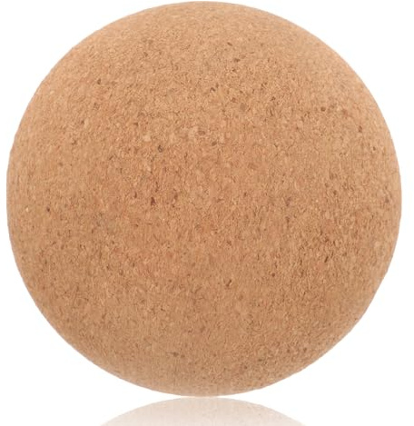 FUNOMOCYA Pelota de Masaje de Corcho 6 CM para Yoga y Fascia Pelota Pequeña para Aliviar Tensión Muscular Espalda Cuello y Cintura Herramienta Ligera y Portátil para Uso Casa y Gimnasio