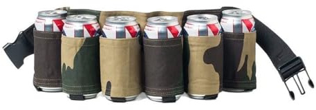 6-pack Ölbälteshölster, Justerbara Ölflaskhållare Bälten Dryckesburkhållare Perfekt för Fester Picknick Vandring