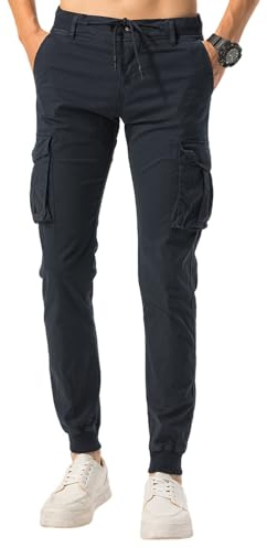 TONY BACKER - Pantaloni Cargo Uomo Estivi, Pantaloni con Tasche Laterali, Comodi per Trekking, Lavoro, Tempo Libero, Pantaloni Cargo Uomo Cotone Leggeri, Adatti per La Stagione Calda Art. F1620