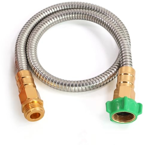 Metal Short Garden Hose 6 ft, 8 ft, 12 ft Flexible Stainless Steel 15 ft, 30 ft, 50 ft Heavy Duty Flexible Water Hose (6FT)