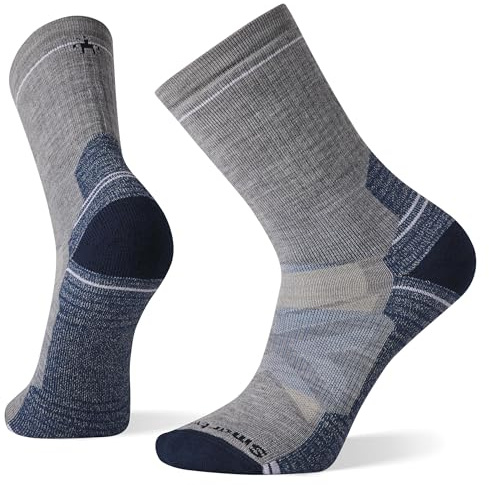 SmartWool Hike Full Cushion Crew Socks, Light Gray, Large