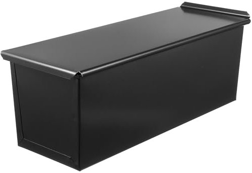 Angoily Non-Stick Loaf Pan with Sliding Lid 13 Inch Bread Tin for Baking Toast and Sandwiches Rectangular Carbon Steel Bread Mold with Vent Hole for Even Cooking