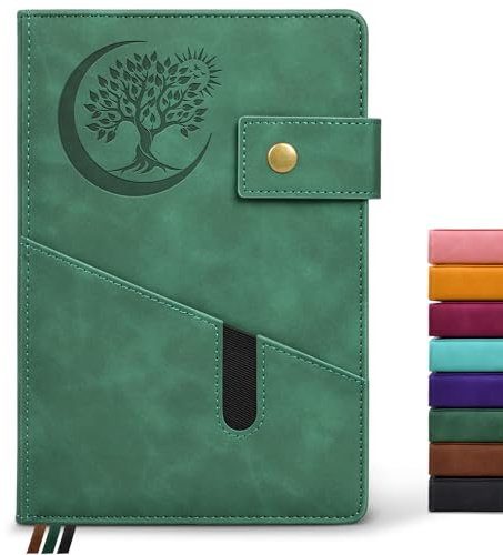 PAIBAS Blanko-Tagebuch, A5, Hardcover, Leder-Skizzenbuch mit 200 Seiten, dickes, leeres Papier für Männer und Frauen, unliniertes Zeichen- und Schreibtagebuch, 15 x 21,3 cm, einfarbiges Notizbuch