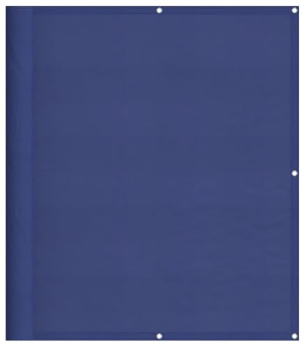 vidaXL Balkon Sichtschutz, Balkonbespannung mit Ösen Seil, Wasserfeste Balkonabdeckung, Balkonverkleidung für Balkon Terrasse, 120x700cm Blau 100% Polyester-Oxford