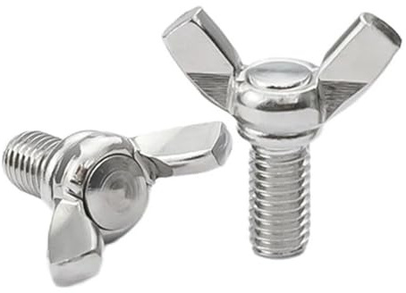 KSeSii 1-5PCS M3 M4 M5 M6 M8 M10 M12 Viti a Farfalla in Acciaio Inossidabile 304 Viti a Mano a Farfalla Viti Crook DIN316(20mm,M10 (2Pcs))
