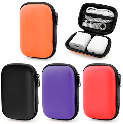 Parastar 4 Pcs Playing Card Case,Standard Size Playing Card Storage 4 Colours Playing Card Box Card Game Case,Portable Playing Card Holder for Poker Headphone Charger Cable Storage