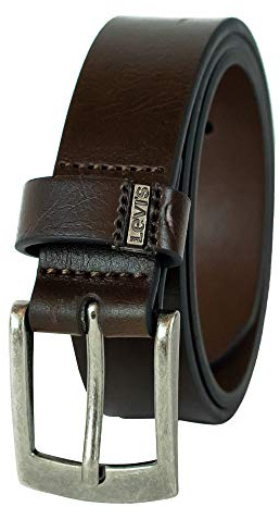 Levi's Boys' Big Kids Belt - School Casual for Jeans Classic Strap and Single Prong Buckle, Brown, Medium (26-28)