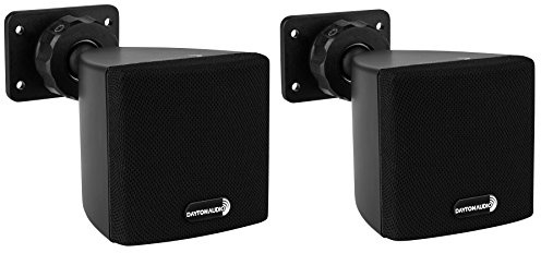 Dayton Audio SAT3B 3 Cube Speaker Pair Black