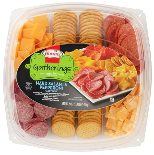 Hormel Gatherings, Hard Salami & Pepperoni Party Tray, 28 oz