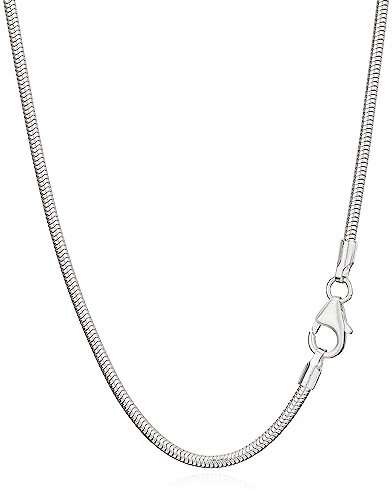 NKlaus 42cm Schlangenkette 925 Silber elegante Halskette Breite: 1,6mm Collier 4,6g schwer 5929
