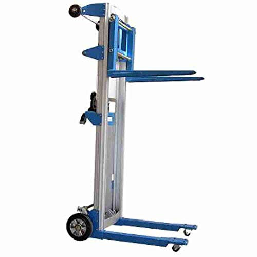 Sollevatore manuale a colonna in alluminio leggero smontabile portatile h.mm.1250 per carichi Kg.227 forche mm.630x570 N1/SPCF