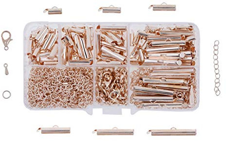Mandala Crafts Assorted Rose Gold Tone Jewelry Slider Clasps Connectors