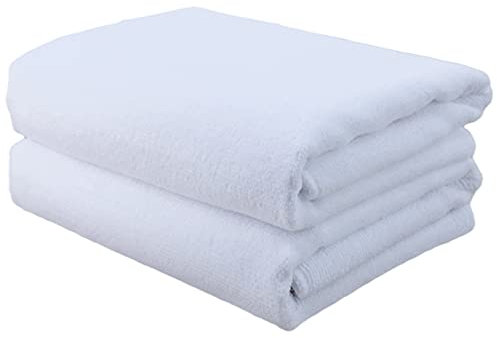 Polyte - Profi-Handtücher für Friseure - schnelltrocknend & fusselfrei - Mikrofaser - Weiß - 50 x 101 cm - 2 Stück