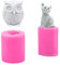 Dtoterul Moldes Jabones Artesanales 2 Piezas Moldes de Silicona para Hacer Jabón Molde de Vela Búho Moldes Silicona Manualidades Reutilizable