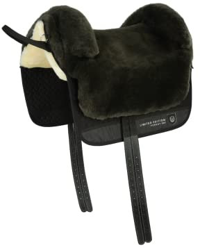 Werner Christ Fellsattel IBERICA Plus Forest (Limited Edition) baumloser Lammfellsattel im spanischen Stil, Bare-Back-pad, Pferde-Sattel aus echtem Lammfell in Gr. Warmblut, Fell in Natur