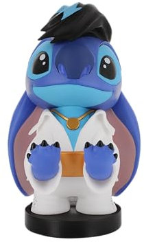 Cableguys Disney Lilo et Stitch Figurine Gaming Stitch Elvis - Support pour Manette ou Smartphone - Câble USB Inclus - 20 cm
