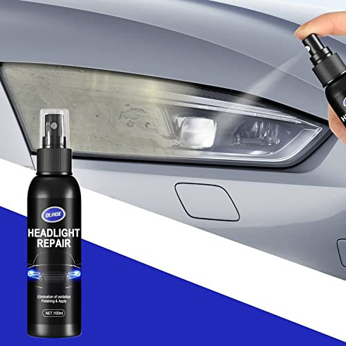 Rejuvenation & Scratch Removal Spray for Car Headlight, Powerful Advance Headlight Restoration Kit, Car Headlight Scratch Restoring Fluid Headlight Repair Polish Cleaner (100ml)
