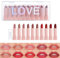 Lippenstift Set, 10 Farben Lipstick Matte, Velvety Lippen Stifte Make Up Set, Lippenstift 24 Stunden Halt Waseerfest & Non-Stick Cup & Not Fade, Hochpigmentierter, Feuchtigkeitsspendende Formel