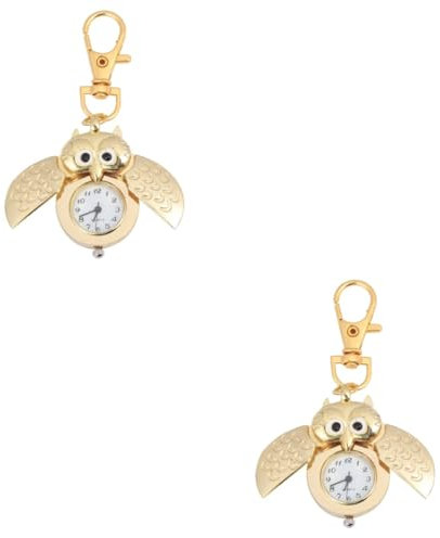 WRITWAA 2 StüCk Retro Eule Taschenuhr, Vintage Quartz Pocket Watch FüR Herren Und Damen, Perfekte FüR MäNner