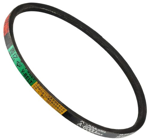 TA-VIGOR A-600 V-Belt Drive Belt 600mm Inner Girth 13mm Width 8mm Thickness, Neoprene Rubber A-Section Power Transmission Belts for Lawn Mower Industrial Equipment