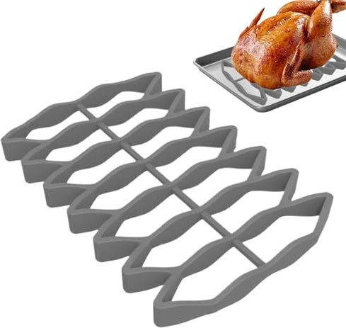 Huayeex Grille à rôtir pour four | Grille à rôtir en silicone pour poulet viande – de cuisson domestique facile à nettoyer pour gâteau, poulet, poisson, dinde, légumes, pizza, viande