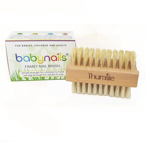 Spazzolino Unghie Legno Neonati | Lavaunghie Bebè | Spazzola Mani | per Bambini Adulti | Pulizia Unghie Famiglia by Baby Nails