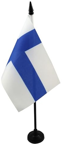 AZ FLAG Bordsflagga Finland 15x10 cm Finsk 100D Polyester Plastfot
