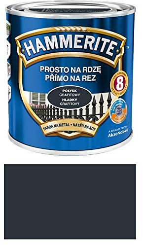 Hammerite Metallschutz-lack Lack Rostschutz 2,5 l Glänzend (Glänzend Anthrazit)