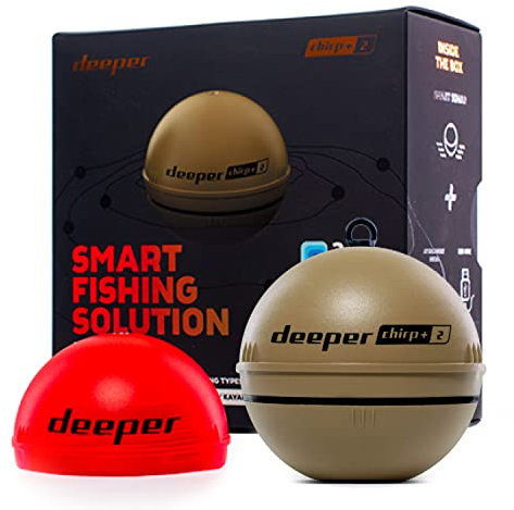 Deeper Chirp+2 - Auswerfbarer GPS Fischfinder, fürs Bootangeln, Eisfischen, Uferangeln | Auswerfbares Echolot mit benutzerfreundlicher kostenloser App