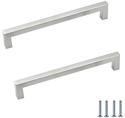 ANSIEDIO Griffe für Küchenschränke Schrank Schublade Türgriff Schrankgriffe Edelstahl Möbelgriffe Bohrlochabstand 192mm 2 Stück