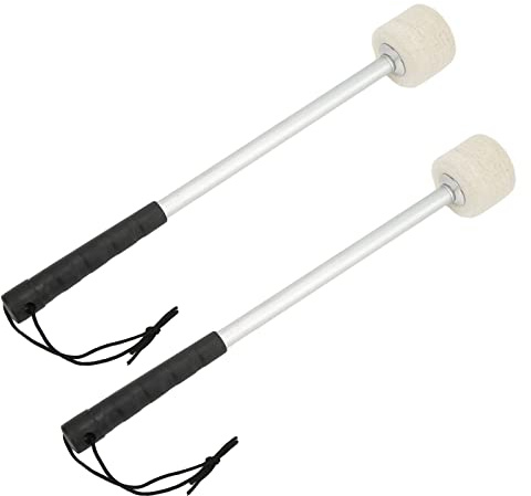 2st trumma klubba, stick ull filthuvud och rostfritt stål halkfritt grepp Xylofon Marimba trumstick Musikaliskt slaginstrument för barn Barn Vuxna